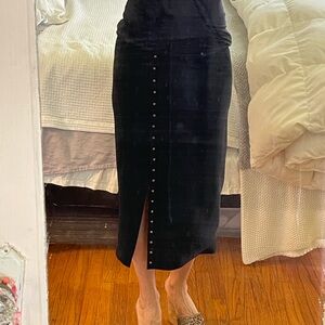 Cinq a Sept black crepe skirt